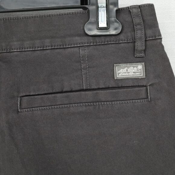 Eddie Bauer Pants Womens 6 Gray Chinos Stretch Cotton Twill Ankle Crop Gorpcore - Picture 11 of 14